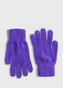 Paul Stuart Scarves, Hats, Gloves^Cashmere Plain Knit Glove Purple