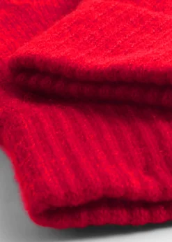 Paul Stuart Scarves, Hats, Gloves^Cashmere Plain Knit Glove Red