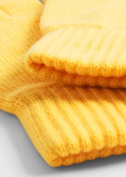 Paul Stuart Scarves, Hats, Gloves^Cashmere Plain Knit Glove Yellow