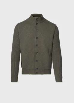 Paul Stuart The Cashmere Shop|Sweaters^Cashmere Quilted Button Front Cardigan Loden