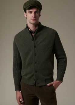 Paul Stuart The Cashmere Shop|Sweaters^Cashmere Quilted Button Front Cardigan Loden