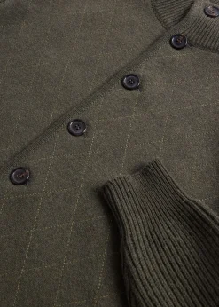 Paul Stuart The Cashmere Shop|Sweaters^Cashmere Quilted Button Front Cardigan Loden