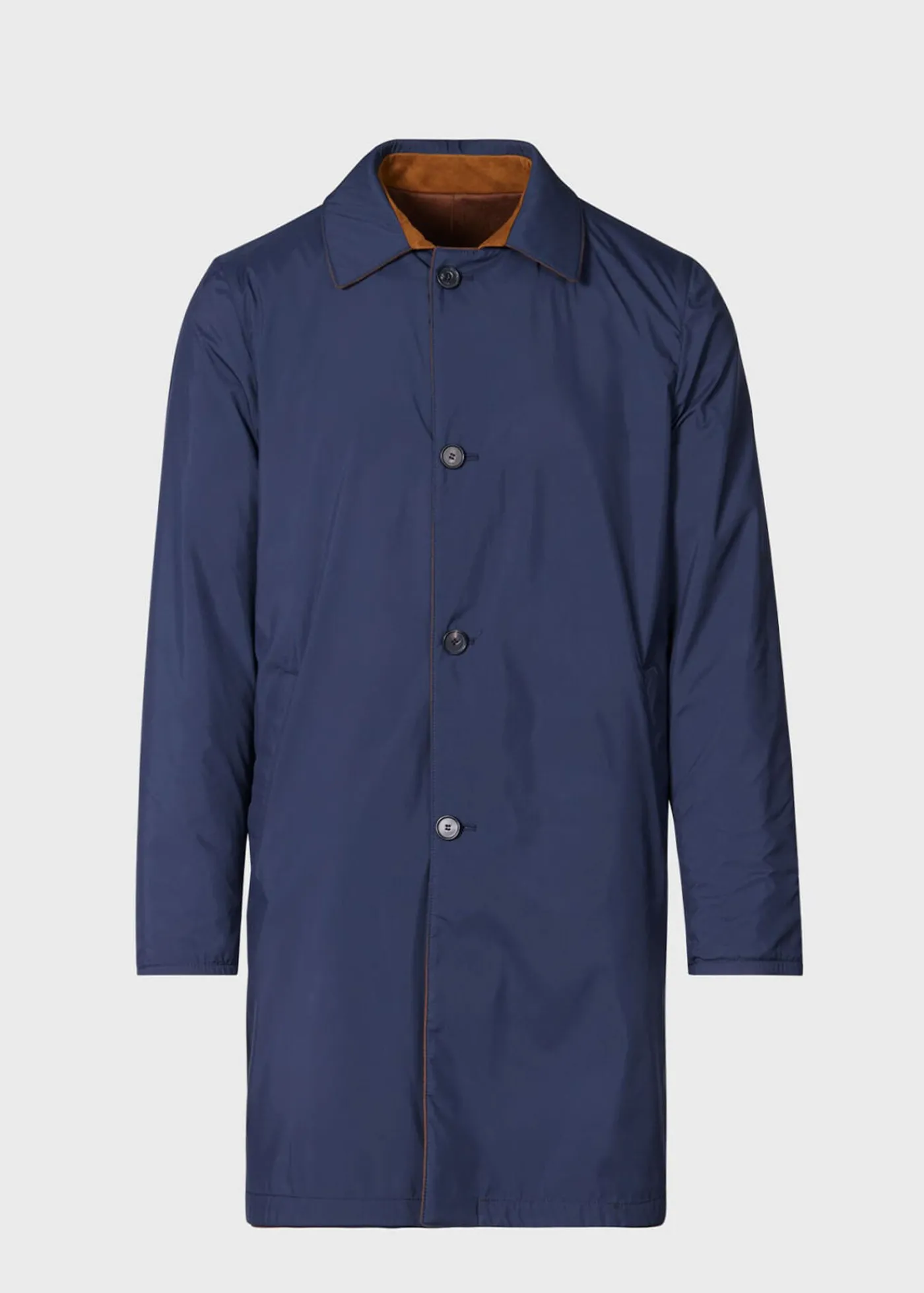 Paul Stuart The Cashmere Shop|Overcoats^Cashmere Reversible Coat Navy/Camel
