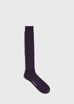 Paul Stuart Socks^Cashmere Ribbed Sock Violet