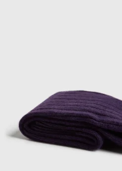 Paul Stuart Socks^Cashmere Ribbed Sock Violet