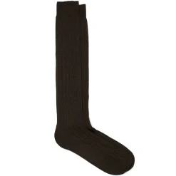 Paul Stuart Socks^Cashmere Ribbed Sock Brown