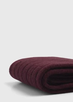 Paul Stuart Socks^Cashmere Ribbed Sock Burgundy