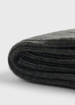 Paul Stuart Socks|The Cashmere Shop^Cashmere Ribbed Sock Olive