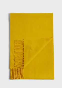 Paul Stuart Scarves, Hats, Gloves|The Cashmere Shop^Cashmere Scarf With Fringe Yellow