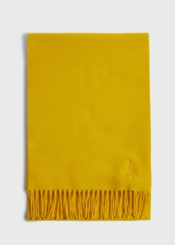 Paul Stuart Scarves, Hats, Gloves|The Cashmere Shop^Cashmere Scarf With Fringe Yellow