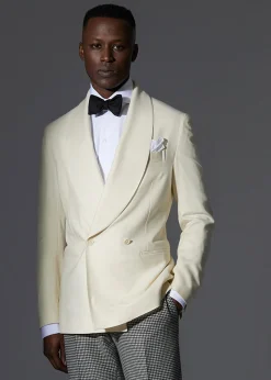 Paul Stuart Formal Shop|The Cashmere Shop^Cashmere Shawl CollarDinner Jacket Cream