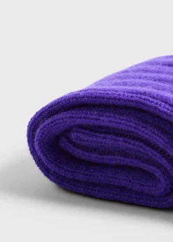 Paul Stuart Socks^Cashmere Solid Ribbed Sock Purple