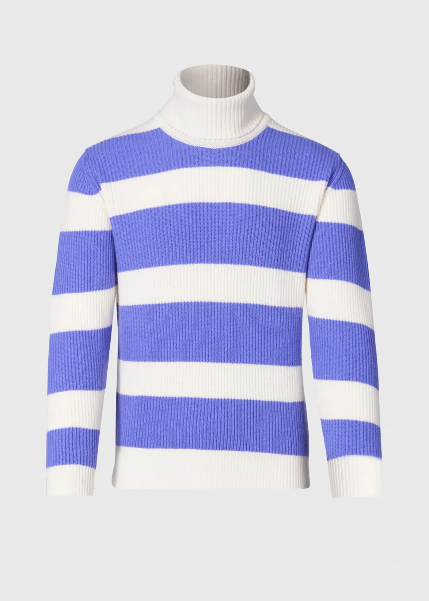 Paul Stuart The Cashmere Shop|Sweaters^Cashmere Striped Turtleneck Lavender/White