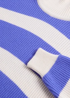 Paul Stuart The Cashmere Shop|Sweaters^Cashmere Striped Turtleneck Lavender/White