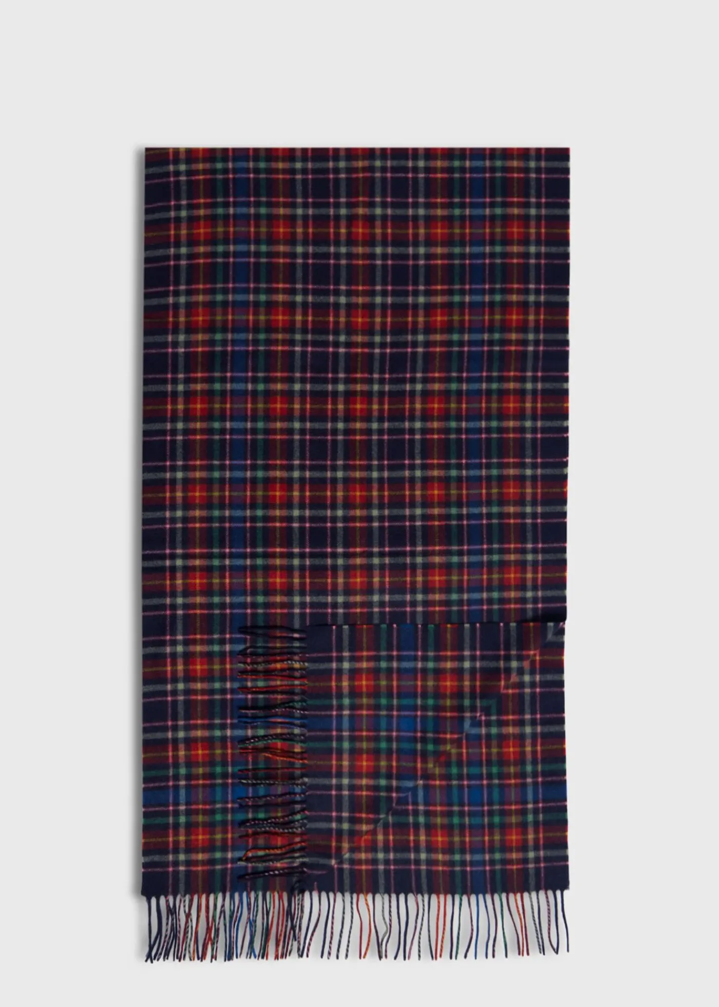 Paul Stuart Scarves, Hats, Gloves^Cashmere Tartan Extra Wide Scarf Red/Multi