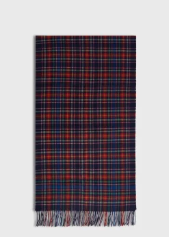 Paul Stuart Scarves, Hats, Gloves^Cashmere Tartan Extra Wide Scarf Red/Multi