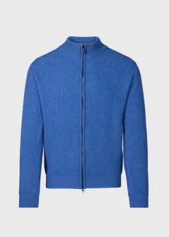 Paul Stuart The Cashmere Shop|Sweaters^Cashmere Zip Cardigan Denim
