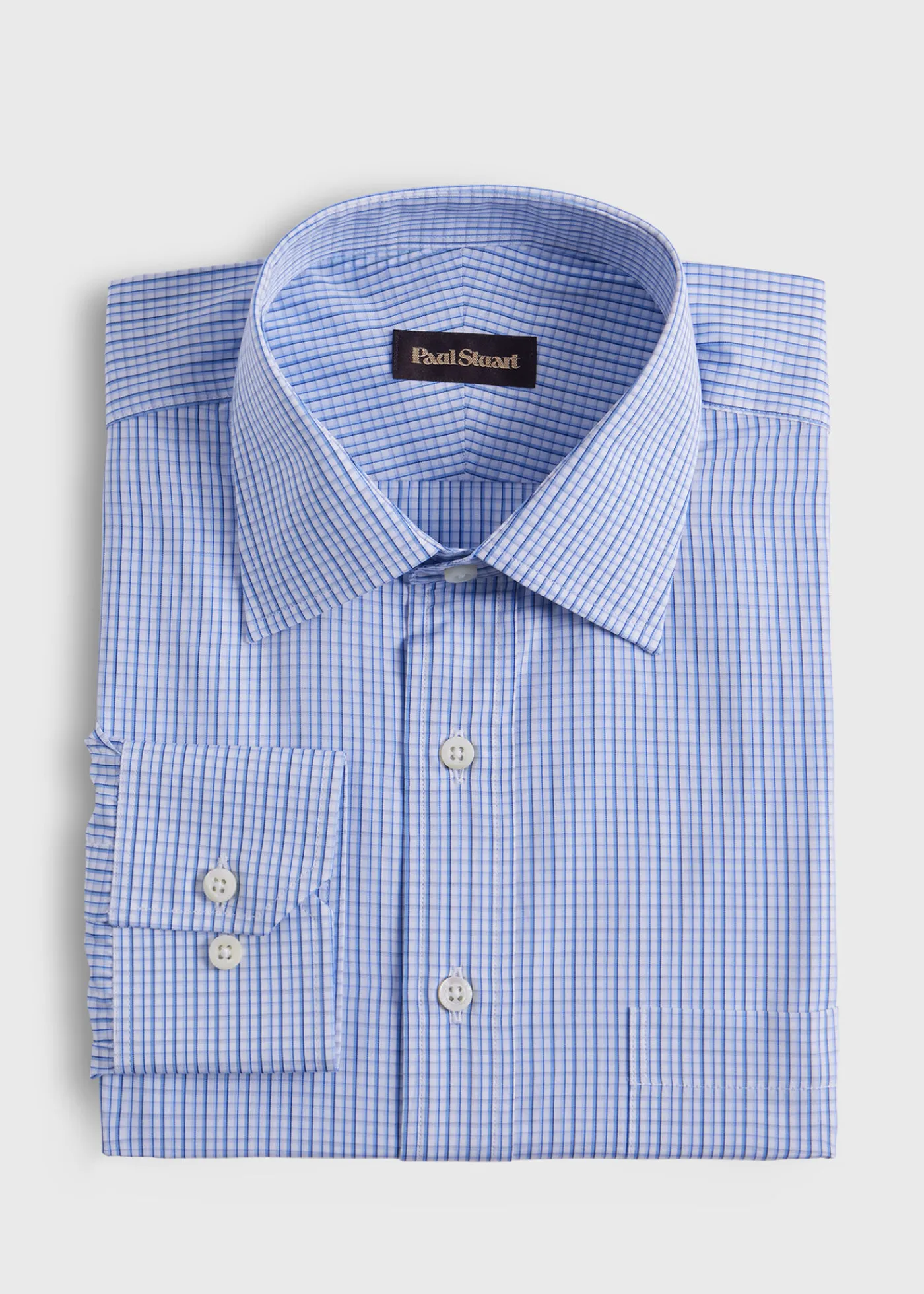 Paul Stuart Dress Shirts^Check Dress Shirt Blue