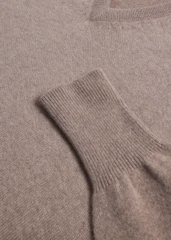 Paul Stuart The Cashmere Shop|Sweaters^Classic Cashmere Double Ply V-Neck Sweater Dark Natural