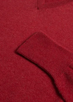 Paul Stuart The Cashmere Shop|Sweaters^Classic Cashmere Double Ply V-Neck Sweater Brick