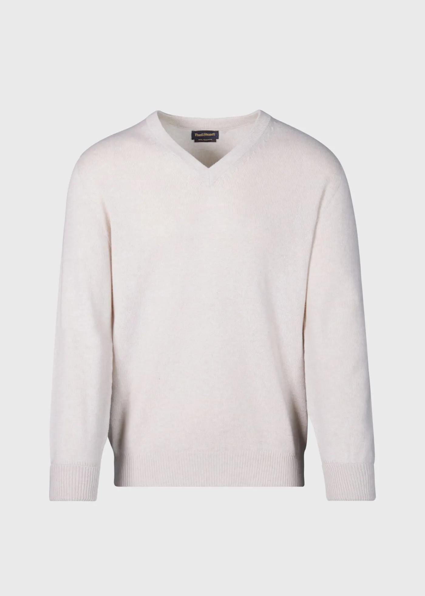 Paul Stuart The Cashmere Shop|Sweaters^Classic Cashmere Double Ply V-Neck Sweater Oatmeal