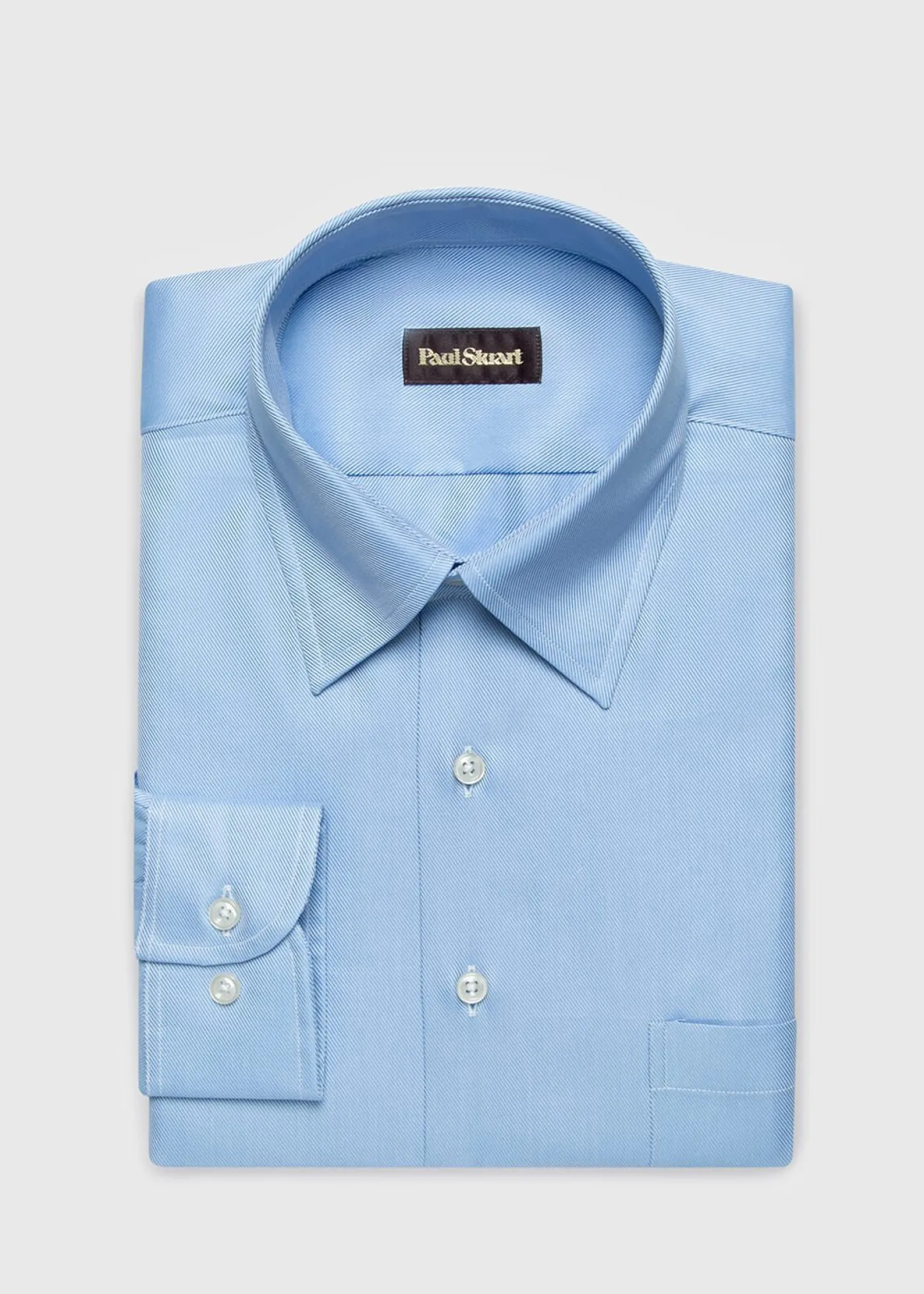 Paul Stuart Sport Shirts^Classic Cotton Twill Sport Shirt Light Blue