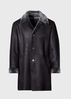 Paul Stuart Outerwear^Classic Shearling Coat Taupe