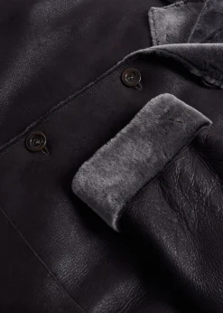 Paul Stuart Outerwear^Classic Shearling Coat Taupe