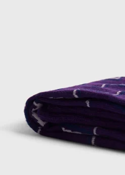 Paul Stuart Socks^Cotton & Cashmere Blend Zig Zag Sock Purple