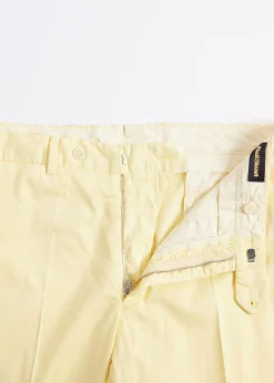 Paul Stuart Dress Pants|Pants^Cotton & Silk Garment Dyed Trouser Lemon
