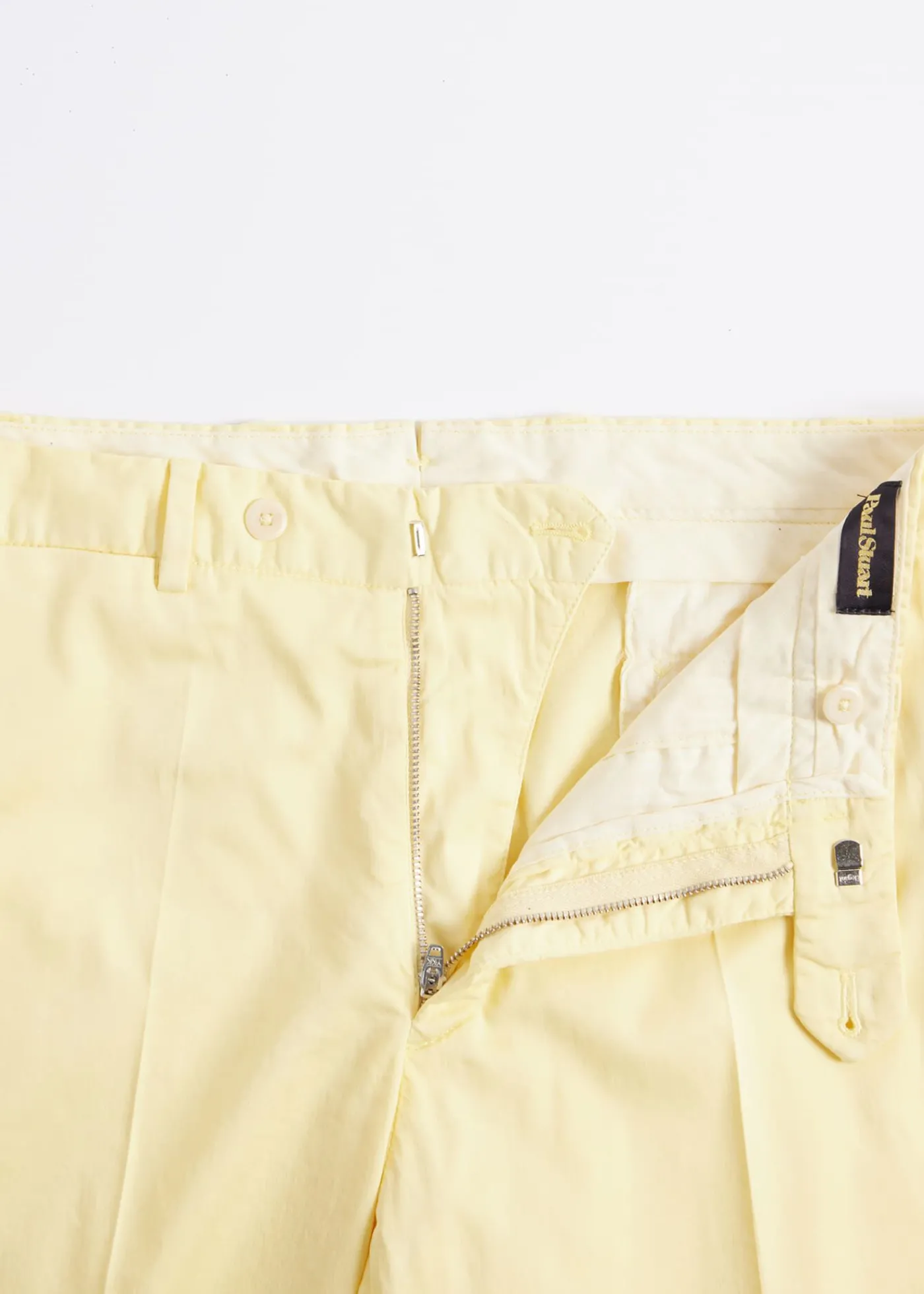 Paul Stuart Dress Pants|Pants^Cotton & Silk Garment Dyed Trouser Lemon