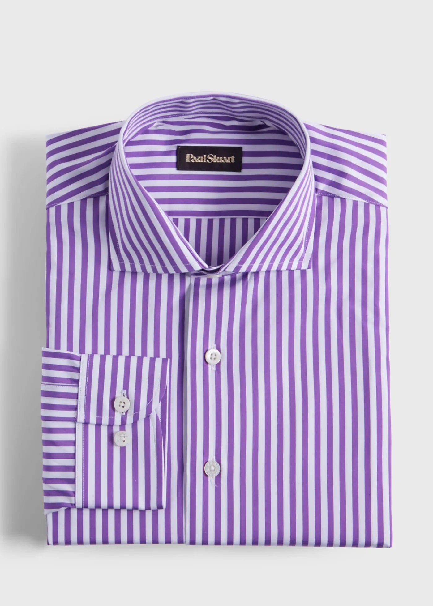 Paul Stuart Sport Shirts^Cotton Bengal Stripe Sport Shirt Purple