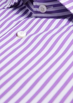 Paul Stuart Sport Shirts^Cotton Bengal Stripe Sport Shirt Purple