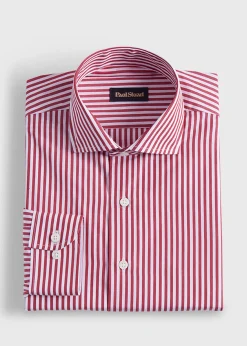 Paul Stuart Sport Shirts^Cotton Bengal Stripe Sport Shirt Red/White