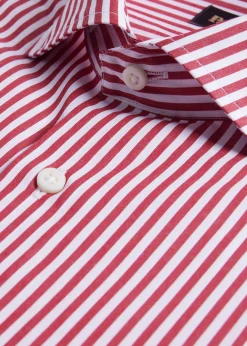 Paul Stuart Sport Shirts^Cotton Bengal Stripe Sport Shirt Red/White