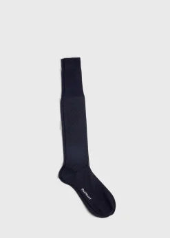 Paul Stuart Socks^Cotton Bird's Eye Sock Black
