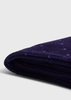Paul Stuart Socks^Cotton Bird's Eye Sock Purple
