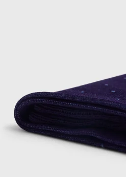 Paul Stuart Socks^Cotton Bird's Eye Sock Purple