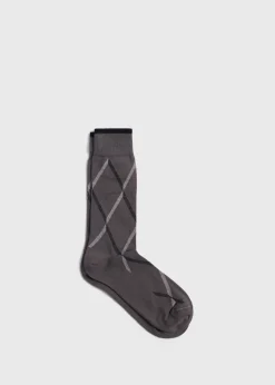 Paul Stuart Socks^Cotton Blend Argyle Sock Grey