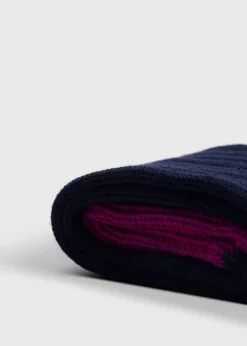 Paul Stuart Socks^Cotton Blend Ribbed Sock Navy