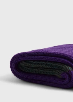 Paul Stuart Socks^Cotton Blend Ribbed Sock Purple