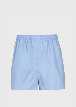 Paul Stuart Undergarments^Cotton Broadcloth Boxer Blue