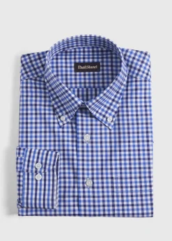 Paul Stuart Sport Shirts^Cotton Check Sport Shirt Blue
