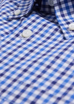 Paul Stuart Sport Shirts^Cotton Check Sport Shirt Blue