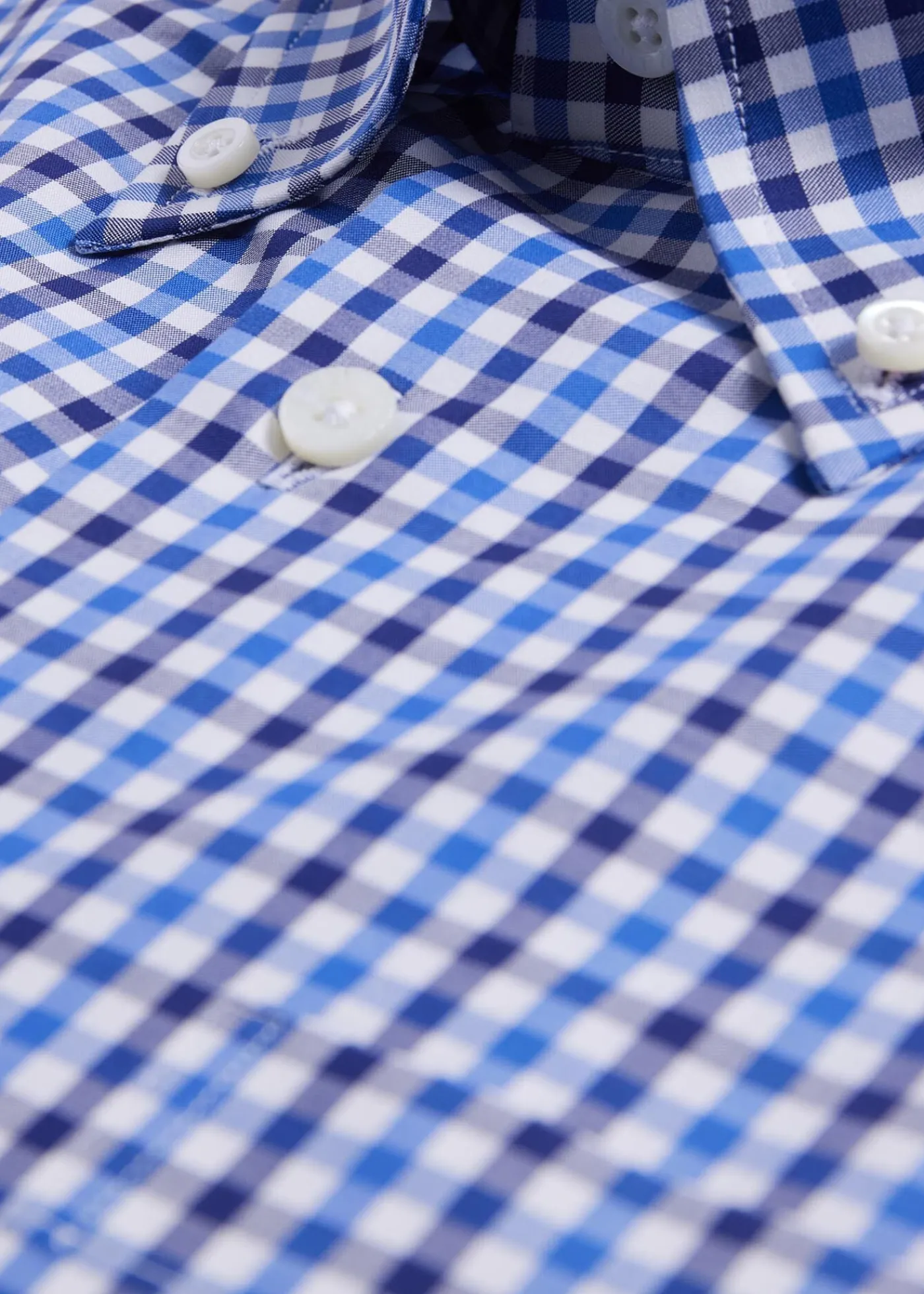 Paul Stuart Sport Shirts^Cotton Check Sport Shirt Blue
