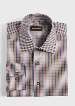 Paul Stuart Sport Shirts^Cotton Check Sport Shirt Olive