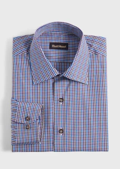 Paul Stuart Sport Shirts^Cotton Check Sport Shirt Blue