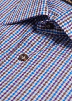Paul Stuart Sport Shirts^Cotton Check Sport Shirt Blue