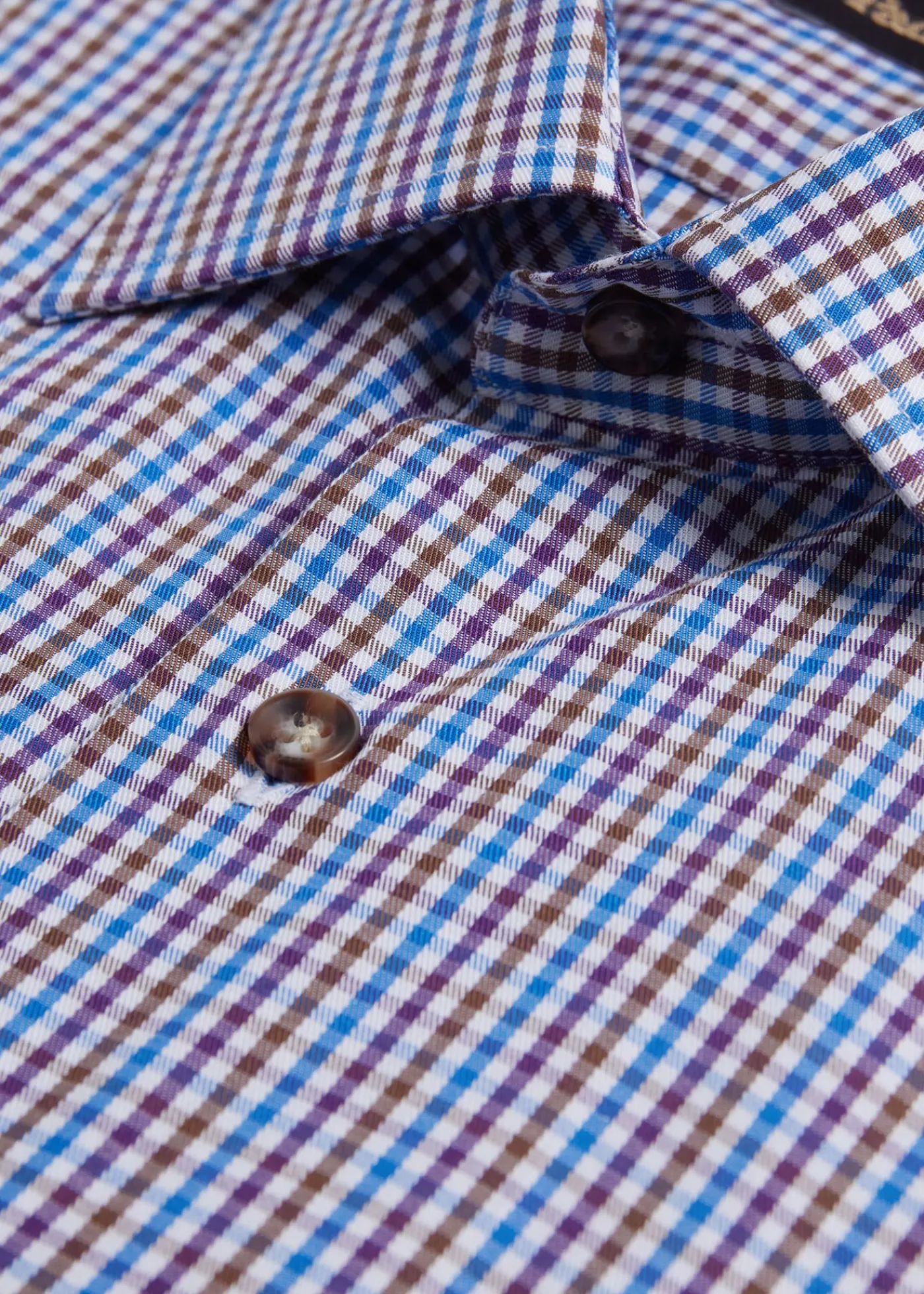 Paul Stuart Sport Shirts^Cotton Check Sport Shirt Blue