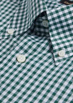 Paul Stuart Sport Shirts^Cotton Classic Gingham Sport Shirt Dark Green